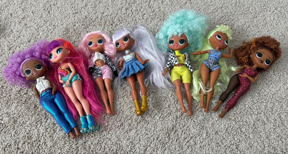 L.O.L. Surprise! OMG Fashion Dolls Bundle Lot of 7 Dolls